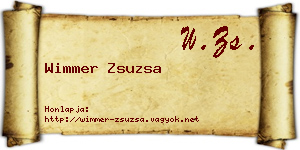 Wimmer Zsuzsa névjegykártya