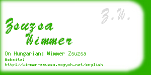 zsuzsa wimmer business card